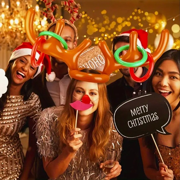 Inflatable Reindeer Antler Ring Toss Game Set - Picture 8 of 9